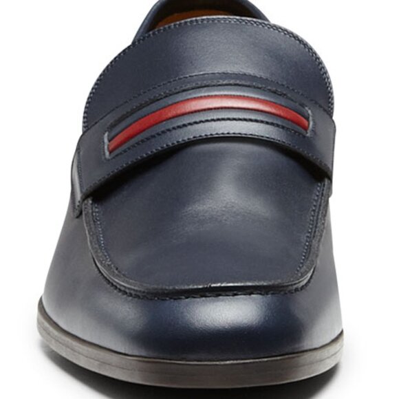 Gucci Leather Signature Web Loafer Navy 41 eu MEN US 8 - Picture 2 of 8